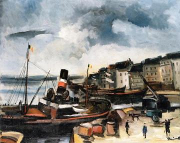 The Bassins At Le Havre Artwork by Maurice De Vlaminck