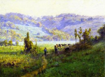 In The Whitewater Valley Near Metamora Artwork by Theodore Clement Steele