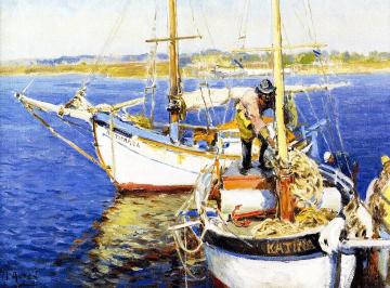 Katina at Anchor Artwork by Mathias J. Alten