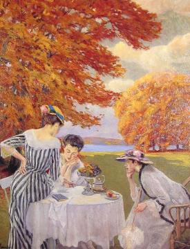 Tea in the Park Artwork by Edward Cucuel