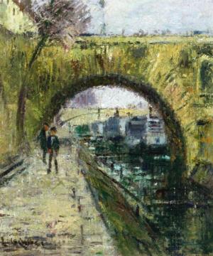 The Pont Marie and the Quai d'Anjou Artwork by Gustave Loiseau