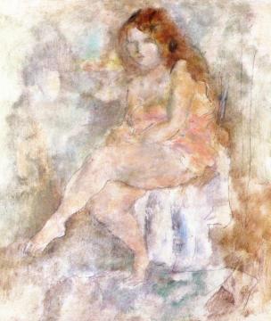 Seated Woman Artwork by Jules Pascin