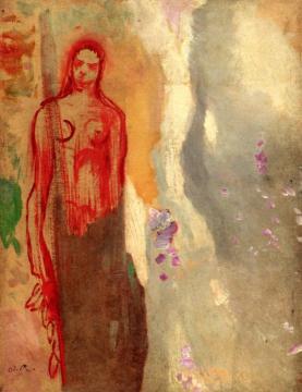 Allegory in Red Artwork by Odilon Redon
