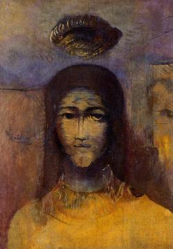 Mysterious Head Artwork by Odilon Redon
