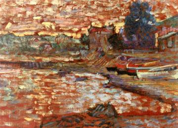 Boats Beached at Lavandou Artwork by Henri Edmond Cross