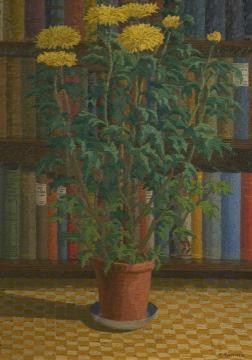 Yellow Chrysanthemums Artwork by Charles Ginner