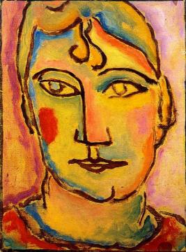 Portrait of Mrs. T. K. Artwork by Alexej Jawlensky