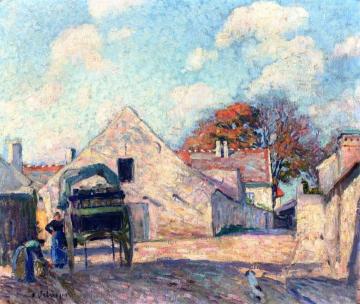 Village Street Artwork by Henri Lebasque