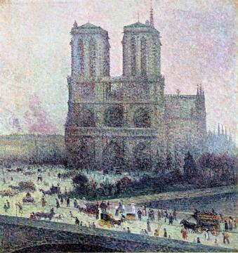 Notre Dame Artwork by Maximilien Luce