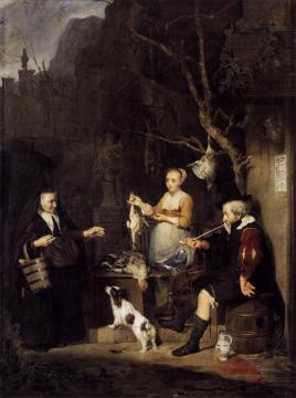 The Poultry Woman Artwork by Gabriel Metsu