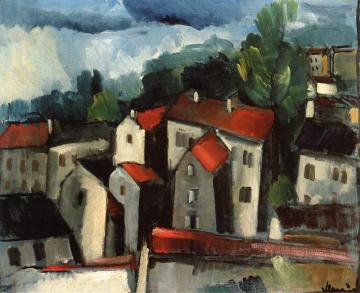 View Of Roofs Artwork by Maurice De Vlaminck