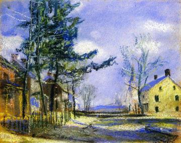 Village Road Artwork by Walter Emerson Baum