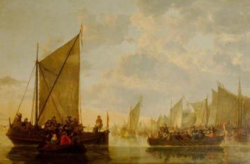 A Landing Party on the River Maas at Dordrecht Artwork by Aelbert Cuyp
