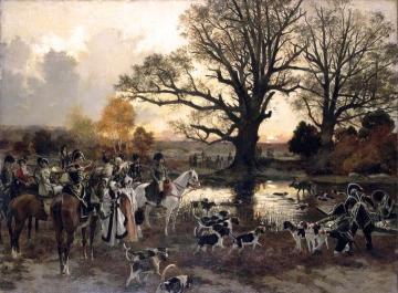 Napoleon I Hunting In The Forest Of Fontainebleau, 1807 Artwork by Francois Flameng