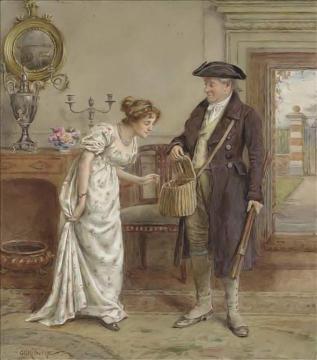 A festive offering Artwork by George Goodwin Kilburne