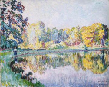 Young woman by the River Eau Artwork by Henri Lebasque