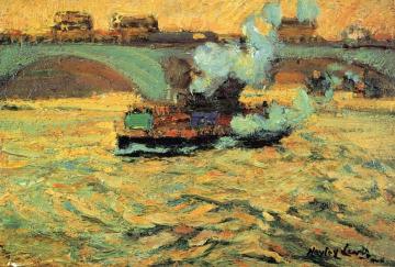 Thames River Steamer Artwork by Richard Haley Lever