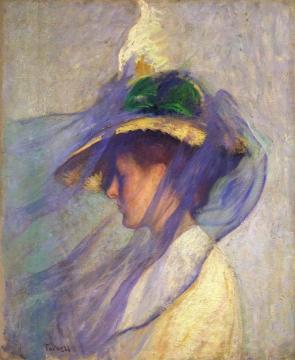 The Blue Veil Artwork by Edmund Tarbell