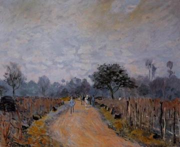 The Road from Prunay to Bougival Artwork by Alfred Sisley