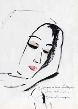 Woman's Face Artwork by Kees Van Dongen