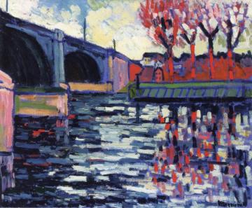 Chatou, The Bridge Artwork by Maurice De Vlaminck