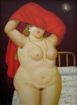 The Bedroom Artwork by Fernando Botero
