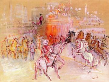 Chevaux En Libertes Artwork by Jean Dufy