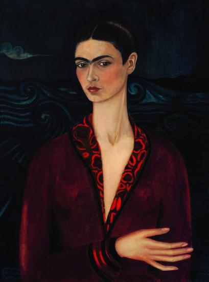 Self-portrait In A Velvet Dress Artwork by Frida Kahlo