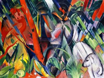 In the Rain Artwork by Franz Marc