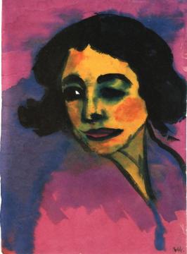 Portrait of a Woman Artwork by Emil Nolde