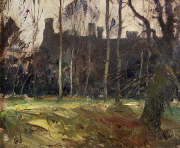 North Front Of Anglesey Abbey Seen Through The Trees Artwork by Edward Brian Seago