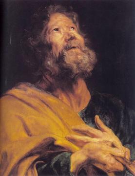 The Penitent Apostle Peter Artwork by Anthony van Dyck