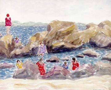 Gloucester Scene Artwork by Abraham Walkowitz