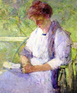Portrait Of Dorothy (mrs. Mahonri Young) Artwork by Julian Alden Weir