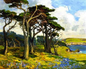 Monterey Shore in Springtime Artwork by Franz Bischoff