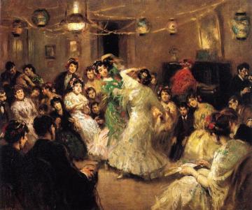 A Family Party, Triana, Sevilla Artwork by Francis Luis Mora