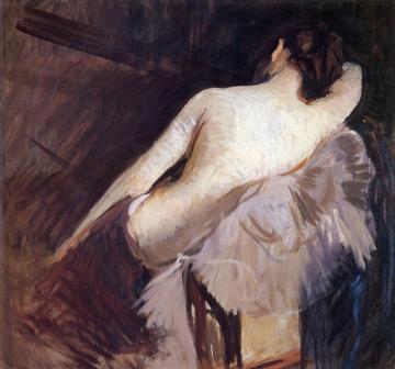Study for "The Venetian Blind" Artwork by Edmund Tarbell