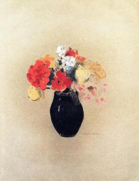 Flowers in a Vase Artwork by Odilon Redon