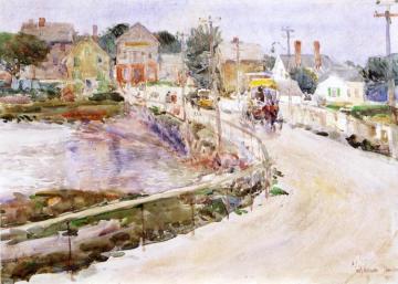 At Gloucester Artwork by Frederick Childe Hassam
