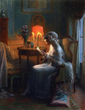 Reading A Letter Artwork by Delphin Enjolras