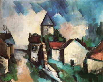 Village In Ile-de-france Artwork by Maurice De Vlaminck