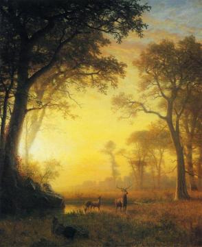 Light in the Forest Artwork by Albert Bierstadt