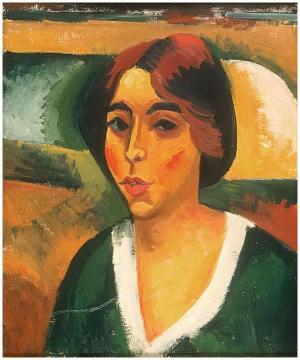 Portrait of a Woman Artwork by Hermann Max Pechstein