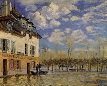 Flood at Port-Marly Artwork by Alfred Sisley