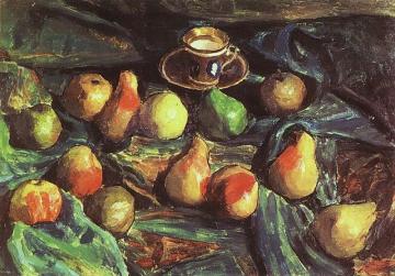 Pears On A Green Cloth Artwork by Igor Grabar