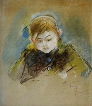Julie Writing Artwork by Berthe Morisot