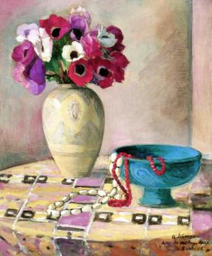 Still LIfe with Anemones and Necklaces Artwork by Henri Lebasque