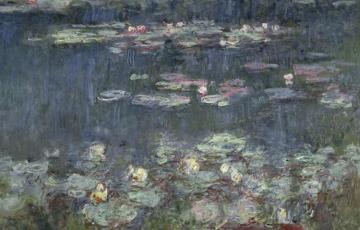 Green Reflection (right Half) Artwork by Claude Oscar Monet
