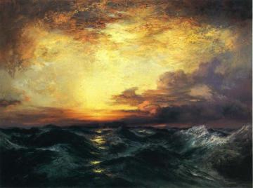 Pacific Sunset Artwork by Thomas Moran