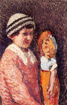 Enfant a la Poupee Artwork by Henri Martin